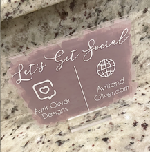 Load image into Gallery viewer, Let's Get Social acrylic sign