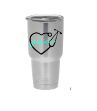 Load image into Gallery viewer, Nursing Monogram Vinyl Decal - Stethoscope Car Sticker - Nurses Gift- Nurse Gifts, Nurse Decal Thank you nurses, Nurse thank you, Nurse viny