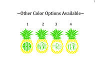 Load image into Gallery viewer, Pineapple Monogram Decal - Monogram Decal - Monogram Sticker - Yeti Decal - Yeti Decal for Women - Laptop Decal - Water Bottle Decal - Mono