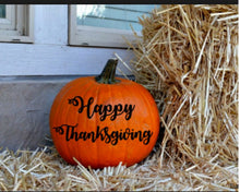 Load image into Gallery viewer, Pumpkin Decals, Happy Fall Decal, thanksgiving Decal, Vinyl Decals, Thanksgiving decor, Front Porch Decor,Holiday Decals ,Pumpkin DECAL ONLY