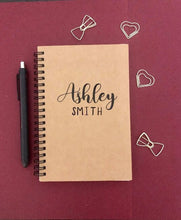 Load image into Gallery viewer, Personalized Notebook, 5 x 7 Journal, Journal for Women, Notebook, Gift, Bullet Journal, Best Friend Gift, Teacher Notebook , Custom
