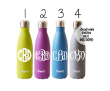 Load image into Gallery viewer, Water bottle decal, custom bottle decal, water bottle sticker, custom water bottle sticker, water bottle monogram, monogram for bottle, camp