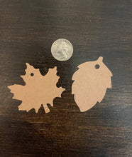 Load image into Gallery viewer, thanksgiving place cards, rustic place cards, leaf place cards, thanksgiving escort cards, maple leaf place card, leaf place card, holiday
