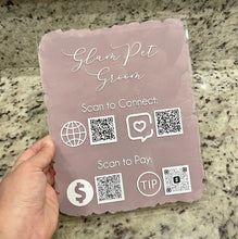 Load image into Gallery viewer, Lets get social business signs, social media sign, custom acrylic sign, small business acrylic sign, small business sign, acrylic signs