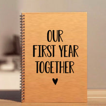 Load image into Gallery viewer, Our first year together, valentines day gift, valentines gift for him, valentines gift for her, love notes to her, love notes to him,
