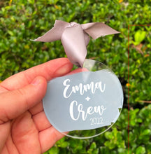 Load image into Gallery viewer, Painted Acrylic Christmas Ornament,Personalized Christmas Ornament, Custom Ornament,first christmas,Ornament,First Christmas Ornament