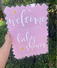 Load image into Gallery viewer, Sunflower Baby Shower Welcome Sign