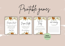 Load image into Gallery viewer, Pumpkin Baby Shower Games Gender Neutral, Little Pumpkin Fall Baby Shower Games Printable, Neutral Baby Shower Games, Fall Baby Shower Games