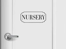 Load image into Gallery viewer, nursery door decal, door decal for home door, door home decal, nursery decal, nursery door decal, shhhh baby sleeping, baby sleeping decal