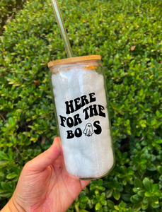 "Here for the Boos" Tumbler with straw