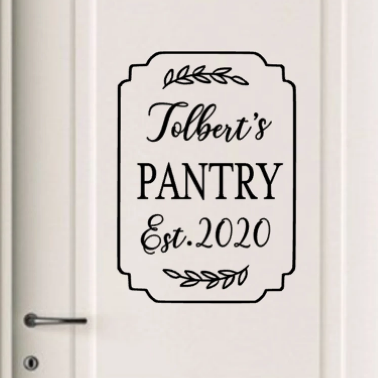 Pantry Door Decal