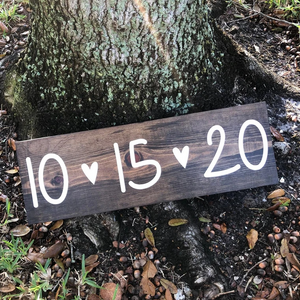"Save the date" decal for sign