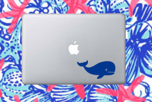 Whale decal- whale sticker-whale laptop decal-whale car decal- whale phone sticker-whale decals-yeti decals-nautical decals-nautical