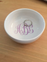 Load image into Gallery viewer, Jewelry dish, personalized ring dish, monogrammed jewelry dish, monogram ring dish, monogram ring dish, monogrammed jewelry holder