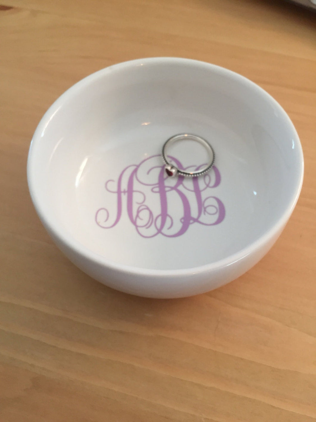 Jewelry dish, personalized ring dish, monogrammed jewelry dish, monogram ring dish, monogram ring dish, monogrammed jewelry holder