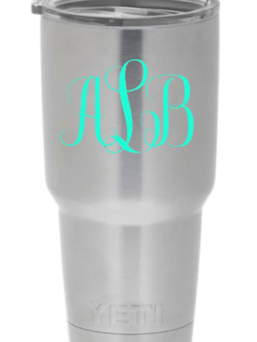 monogram for yeti, Yeti monogram sticker, yeti decal, yeti monogram , monogram decal, monogram sticker, custom yeti decal-yeti tumbler decal