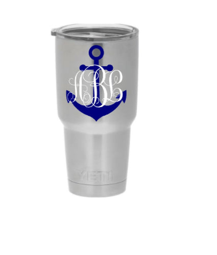 Yeti Decal | Yeti Tumbler Decal | Yeti Monogram | Monogram sticker for yeti | Yeti Cup Decal | Monogram car decal | Yeti Script Monogram