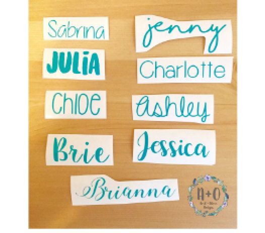 Personalized Name Decals for Cars, Decals for Cups, Decals for