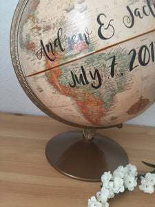 Large Wedding Guestbook Globe