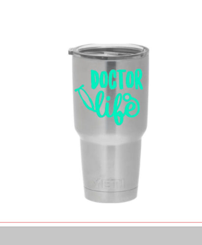 Doctor Life Decal, Vinyl Decal, Stethoscope Decal, Scrub Life Decal, Doctor Gift, Car Decal, Laptop Decal, Tumbler Decal,doctor Decal