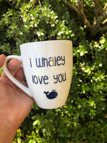 I whaley love you, whale mug, animal puns, christmas gift, stocking stuffer, gift for her, gift for him, cute mug,gift for boyfriend
