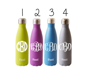 Water bottle decal, custom bottle decal, water bottle sticker, custom water bottle sticker, water bottle monogram, monogram for bottle, camp
