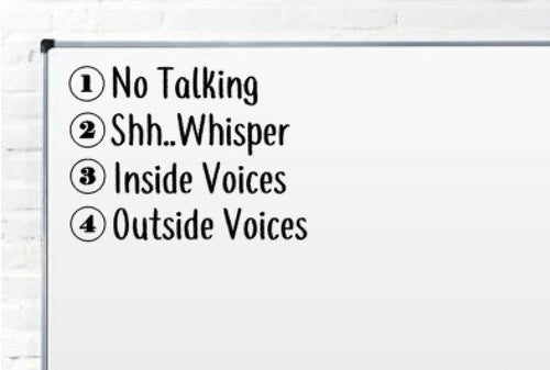 Voice Levels Deca,l Vinyl Decal for Classroom, Elementary School, Whiteboard Decal, Chalkboard Decal, Voice Levels, Back to School Decals,