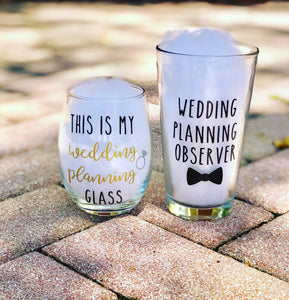 Wedding Planning Glasses, Engagement Gift, Engagement Gifts, Engagement Gift Set, Future Mrs Gift, Engagement, Gift for Couple, Bride to be
