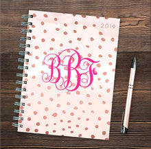 Load image into Gallery viewer, Monogram Decal - Agenda Monogram - Notebook Monogram Sticker - Monogram Decals - Vine Monogram - Planner Monogram - Planner Sticker 3.5 inch