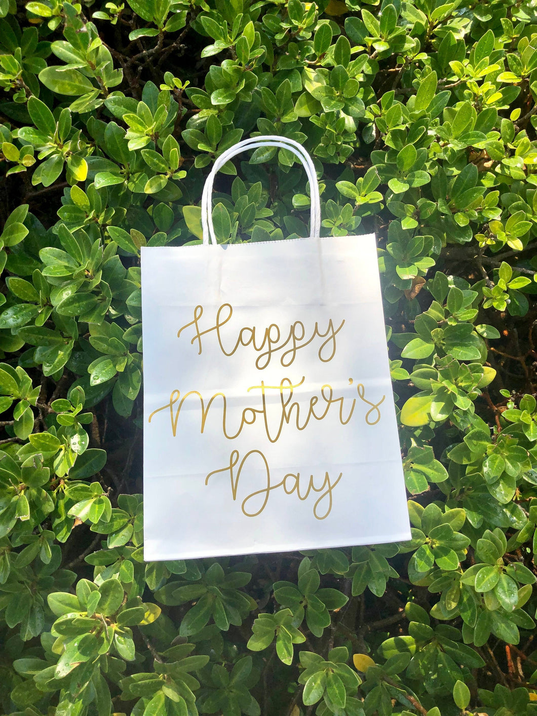 Happy Mother's Day Gift Bag, Mother's Day Brunch Favor Bag, Gift For Mom From Daughter, First Mother's Day Gift Idea, Hand Lettered Gift Bag