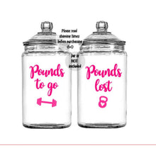 Load image into Gallery viewer, Weight loss jars-pounds lost Decals-Weight loss Tracker-Decals-Pounds to lose-Weight loss jars-Motivation-Weight loss motivation-loose weigh