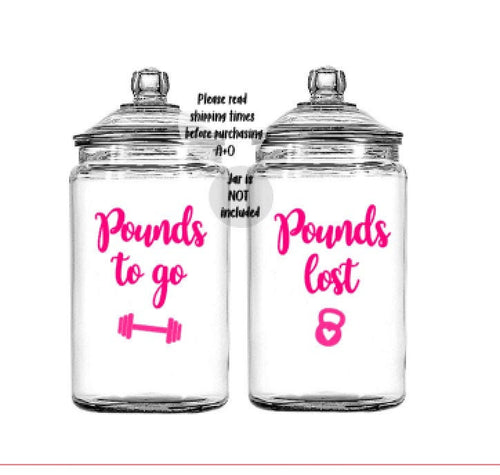 Weight loss jars-pounds lost Decals-Weight loss Tracker-Decals-Pounds to lose-Weight loss jars-Motivation-Weight loss motivation-loose weigh