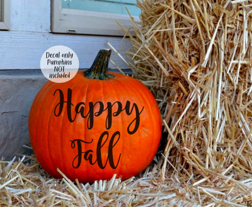 Pumpkin Decals Happy Fall Decal Boo Decal Vinyl Decals Halloween Decor Fall Decor Front Porch Decor Curb Appeal Holiday Decals Pumpkin Decal