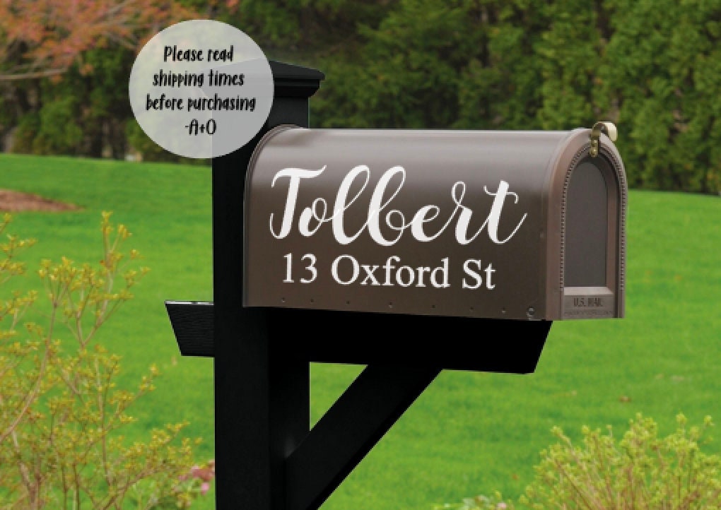 Mailbox Decal, Mailbox Sticker, Custom, Mailbox Number, Street Name, Mailbox Decals, Sticker, Decal, Mailbox, Personalized, Mailbox