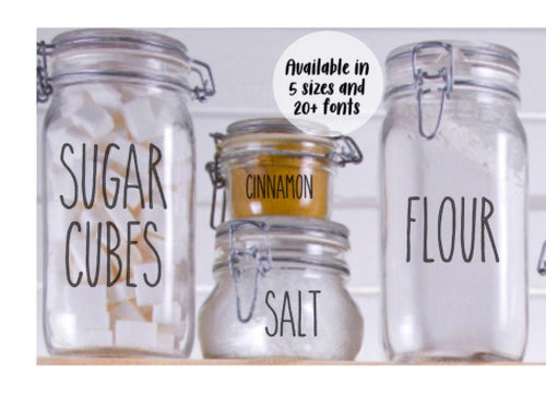 Canister labels, pantry labels, kitchen labels, custom labels, kitchen organization, kitchen gift for mom, customization, canister labels,