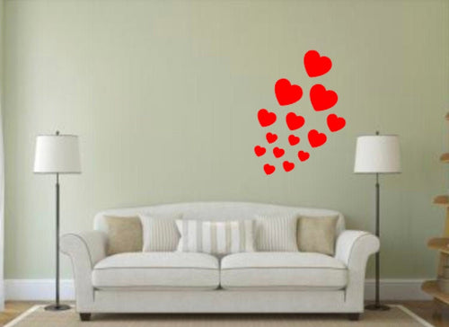 Valentines Day decoration, Valentines day decor, Heart wall decor, Vinyl decals, Heart decals,Vinyl wall decals, Vinyl wall decor,Valentines