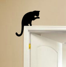 Load image into Gallery viewer, Wood Cat Door Topper- Cat door Decal, Cat Decoration, Cat Sticker, Door Cat Sticker,Door Decal, Cat Door Frame, Cat Door Frame Sticker