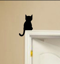 Load image into Gallery viewer, Wood Cat Door Topper- Cat door Decal, Cat Decoration, Cat Sticker, Door Cat Sticker,Door Decal, Cat Door Frame, Cat Door Frame Sticker