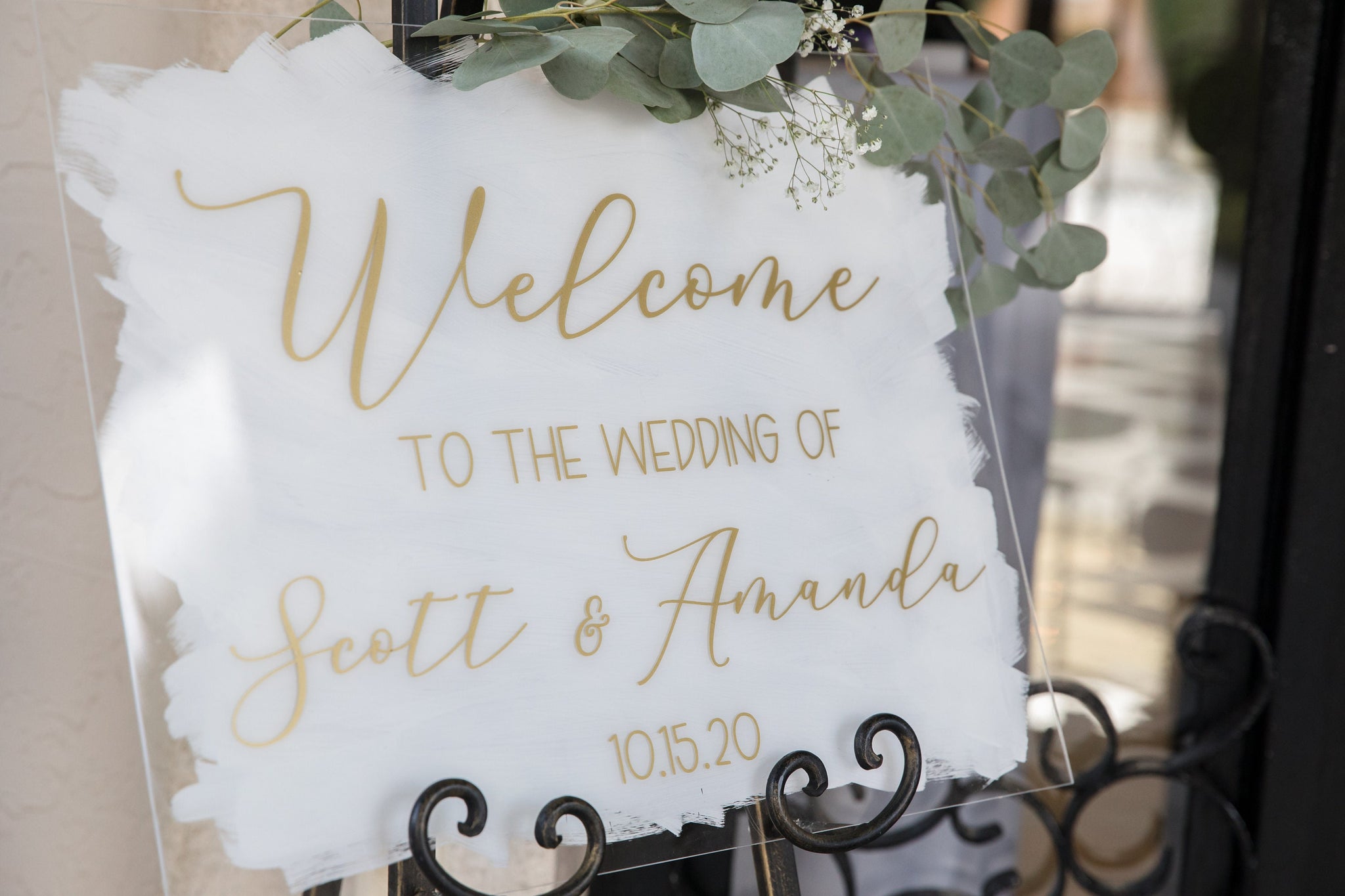Acrylic Baby Shower Welcome Sign Painted Back Acrylic Welcome Sign Wedding  Acrylic Sign 