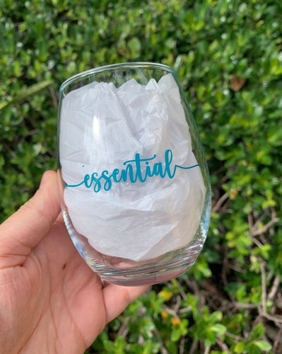Personalized Teacher Gift, Teacher Wine Glass, Essential employee, Teacher appreciation Gift, Teacher Gift, Essential, wine glass, essential