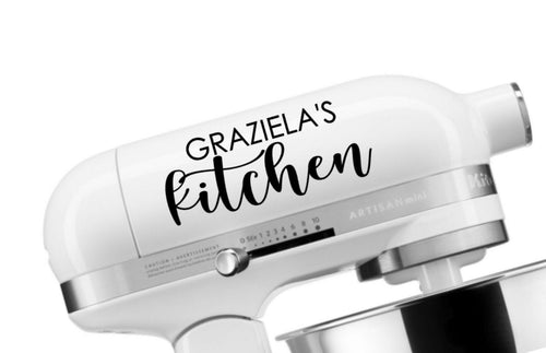 Name Kitchen Decal|Kitchen Decals|Decals For Mixers|Mixer Decals|Stand Mixer Decal|Appliance Decal|Vinyl Decal For Mixer|Vinyl For Mixer