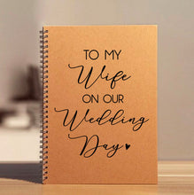 Load image into Gallery viewer, Bride Card - Personalized Card - Card from Groom - To My Bride Card - Wedding Day Note - Wedding Stationery - Wedding notebook- Letters to