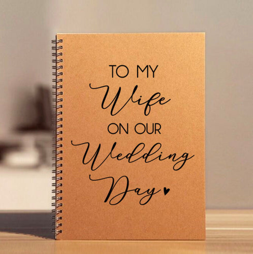 Bride Card - Personalized Card - Card from Groom - To My Bride Card - Wedding Day Note - Wedding Stationery - Wedding notebook- Letters to