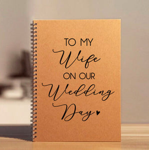 Bride Card - Personalized Card - Card from Groom - To My Bride Card - Wedding Day Note - Wedding Stationery - Wedding notebook- Letters to