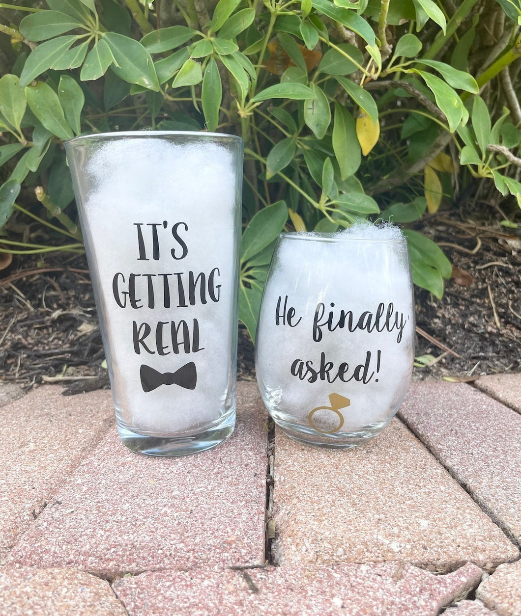 He popped the question, funny engagement,funny engagement set, gift for couple, engagement party, engagement gift set, just engaged, engaged