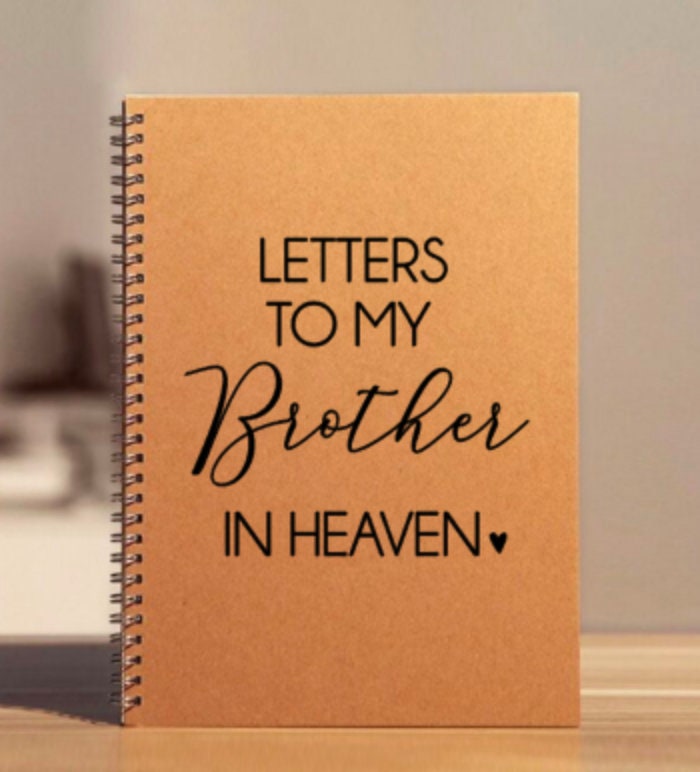 Brother Memorial Journal | Letters to Brother in Heaven Sympathy Journal | Loss of Brother Gift | Brother Memorial Gift | Custom Brother