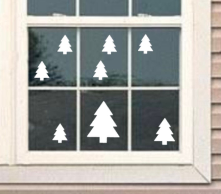Christmas tree decal, christmas window decals, holiday window decor, holiday window decal, christmas window decor, window decal, holiday