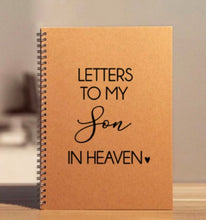 Load image into Gallery viewer, Son Memorial Journal | Letters to Son in Heaven Sympathy Journal | Loss of Son Gift | Son Memorial Gift | Custom Son Sympathy Gift