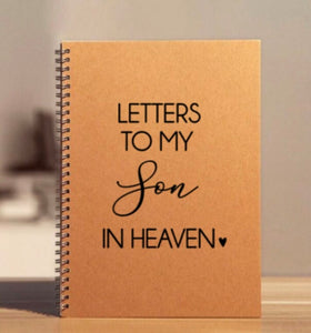 Son Memorial Journal | Letters to Son in Heaven Sympathy Journal | Loss of Son Gift | Son Memorial Gift | Custom Son Sympathy Gift