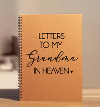 Load image into Gallery viewer, Grandma Memorial Journal | Letters to Grandma in Heaven Sympathy Journal | Loss of Grandma Gift | Grandma Memorial Gift | Custom Grandmother